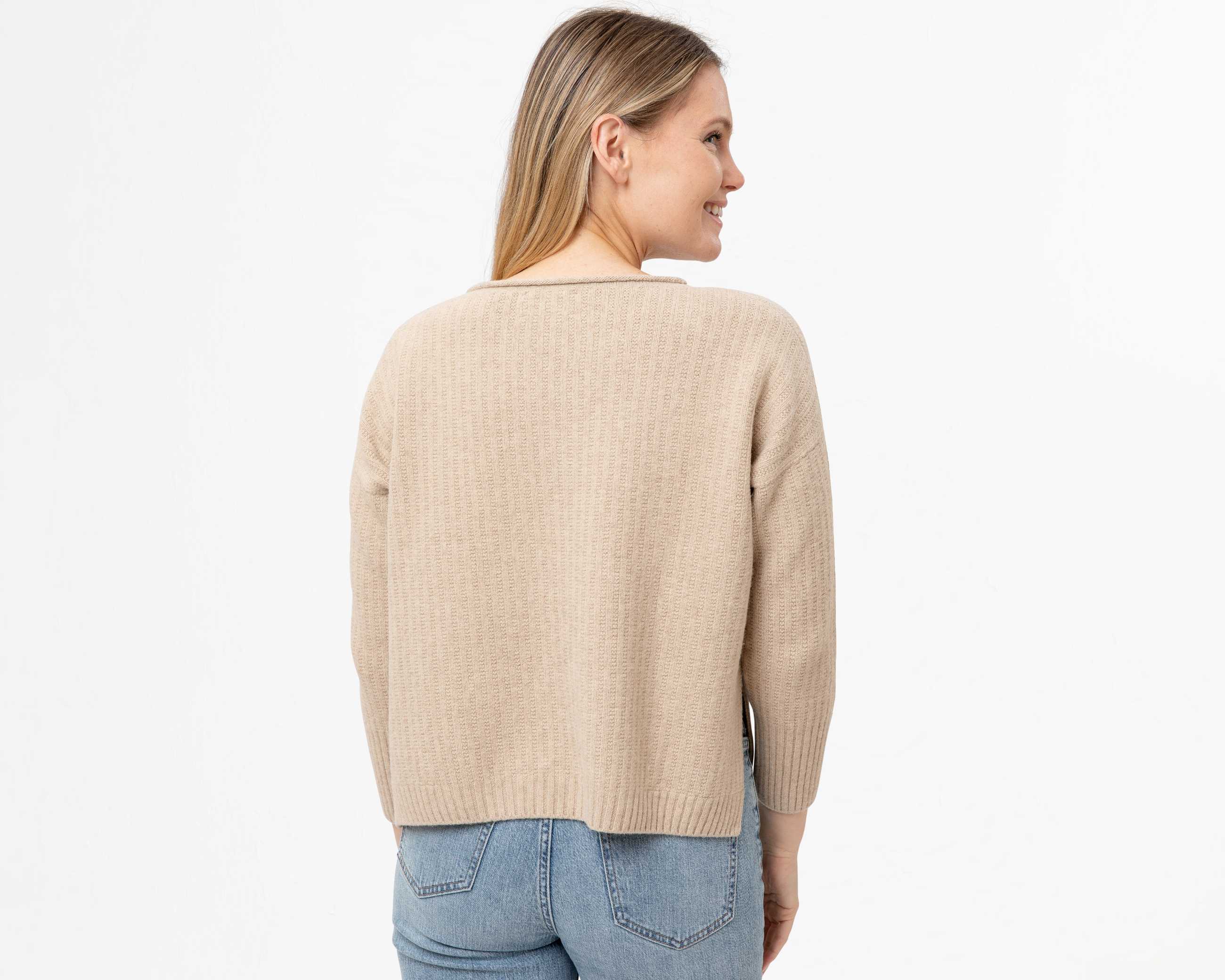 Boat N/C Knit◆ベージュ Winter Boat Neck