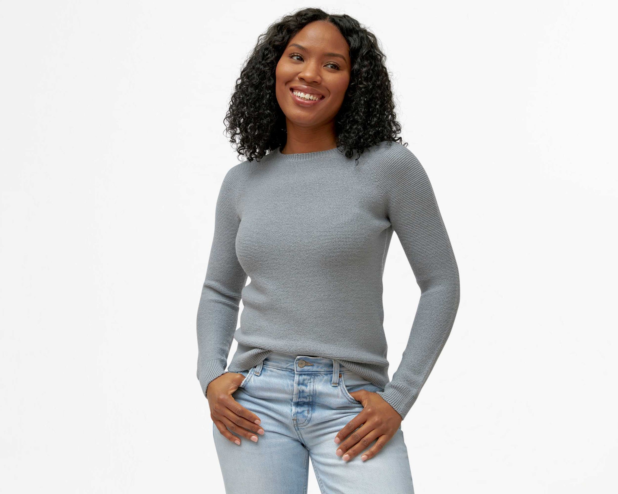 Women extra fine merino crew neck sweater new arrivals
