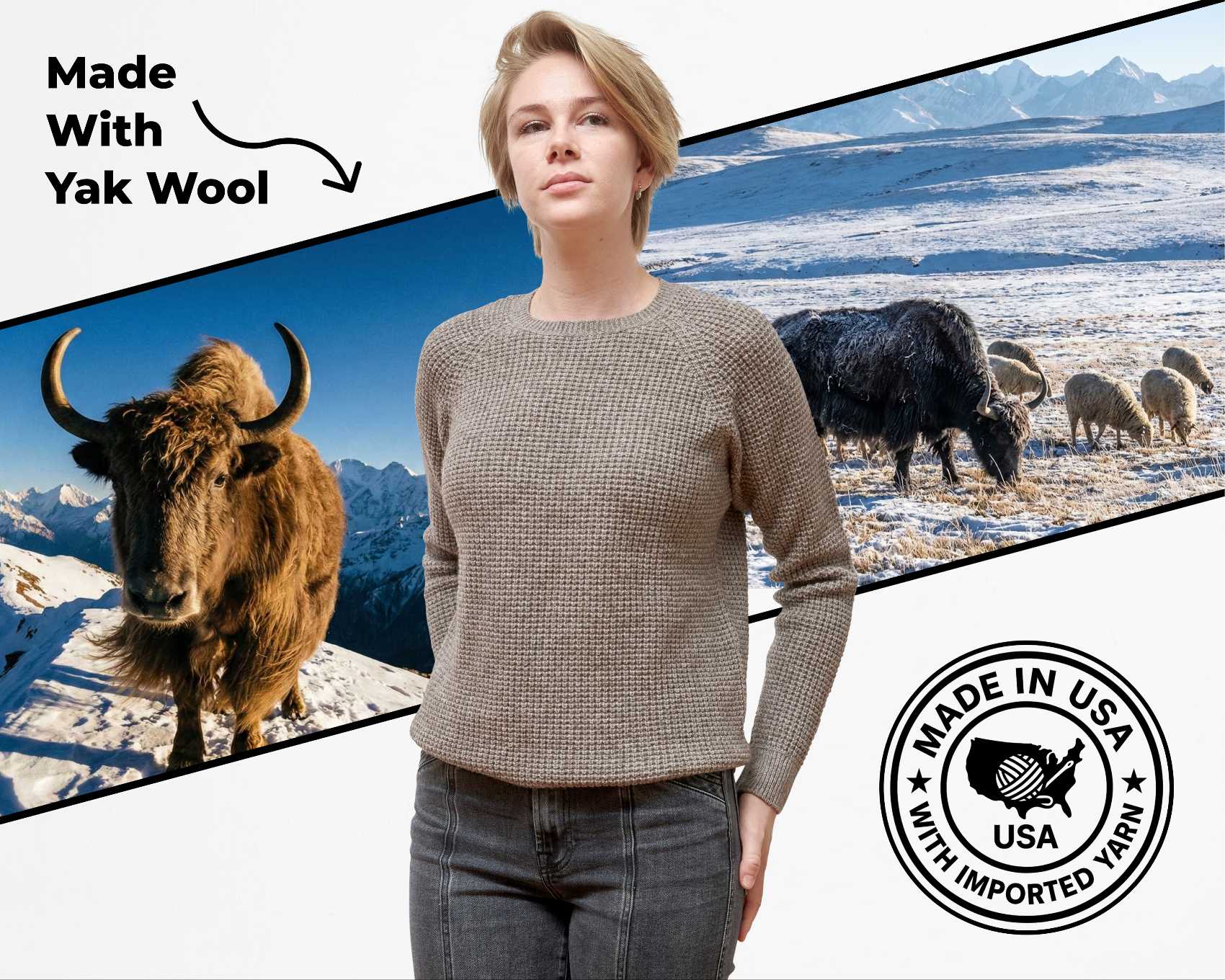 ニット/セーター lawgy     waffle knit lawgy（ラウジー）の「waffle design knit tops（ニット/セーター